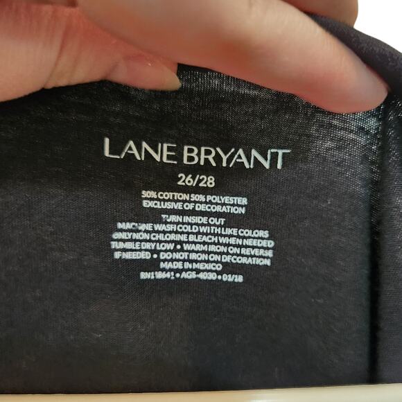 Lane Bryant Black Short Sleeve Whatever I Tried Graphic T-Shirt Casual Top 26/28 - Picture 6 of 6